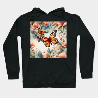 Monarch Butterflies Watercolor 14 Hoodie